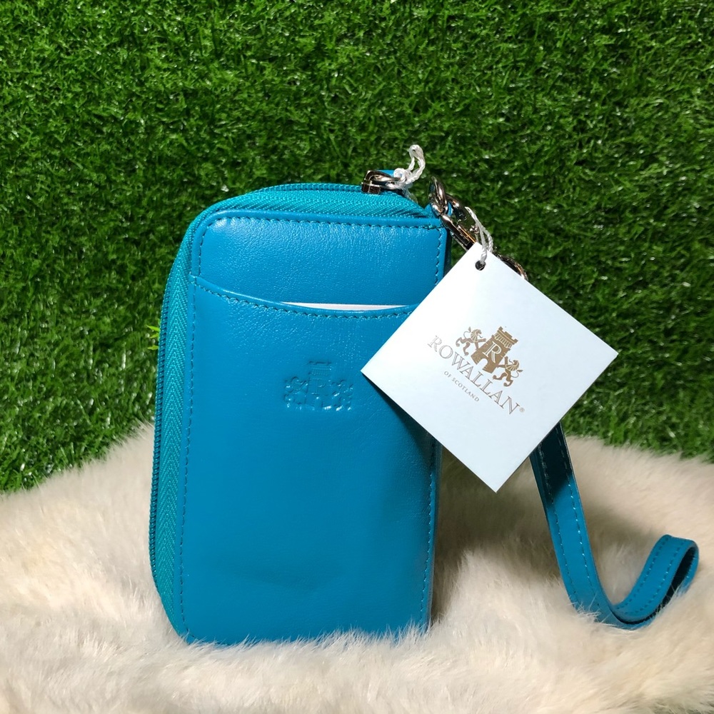ROWALLAN Of Scotland Turquoise Wristlet Bag